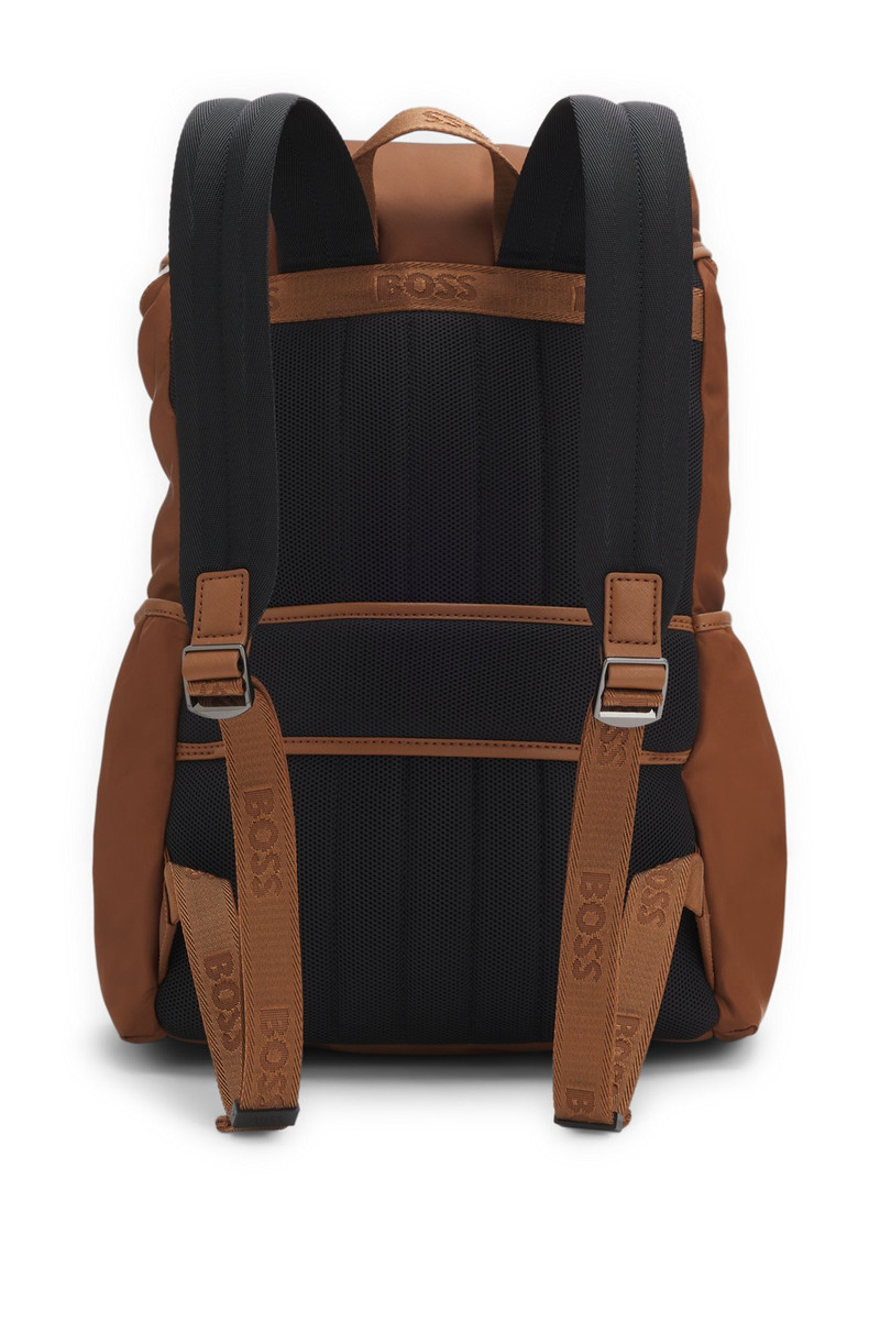 BOSS SELECTED BY SHOHEI OHTANI MULTI-POCKET BACKPACK WITH DOUBLE B MONOGRAM TRIM 1