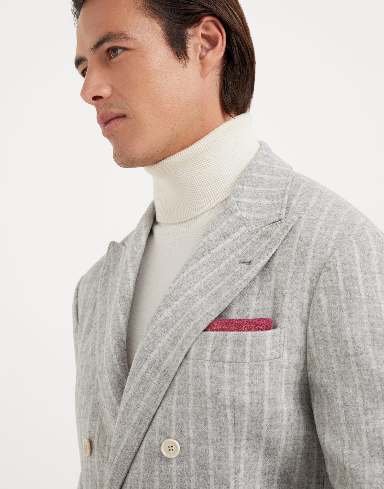 Silk pocket square with logo - 3