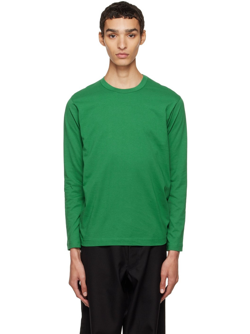 Green Crewneck Long Sleeve T-Shirt - 1
