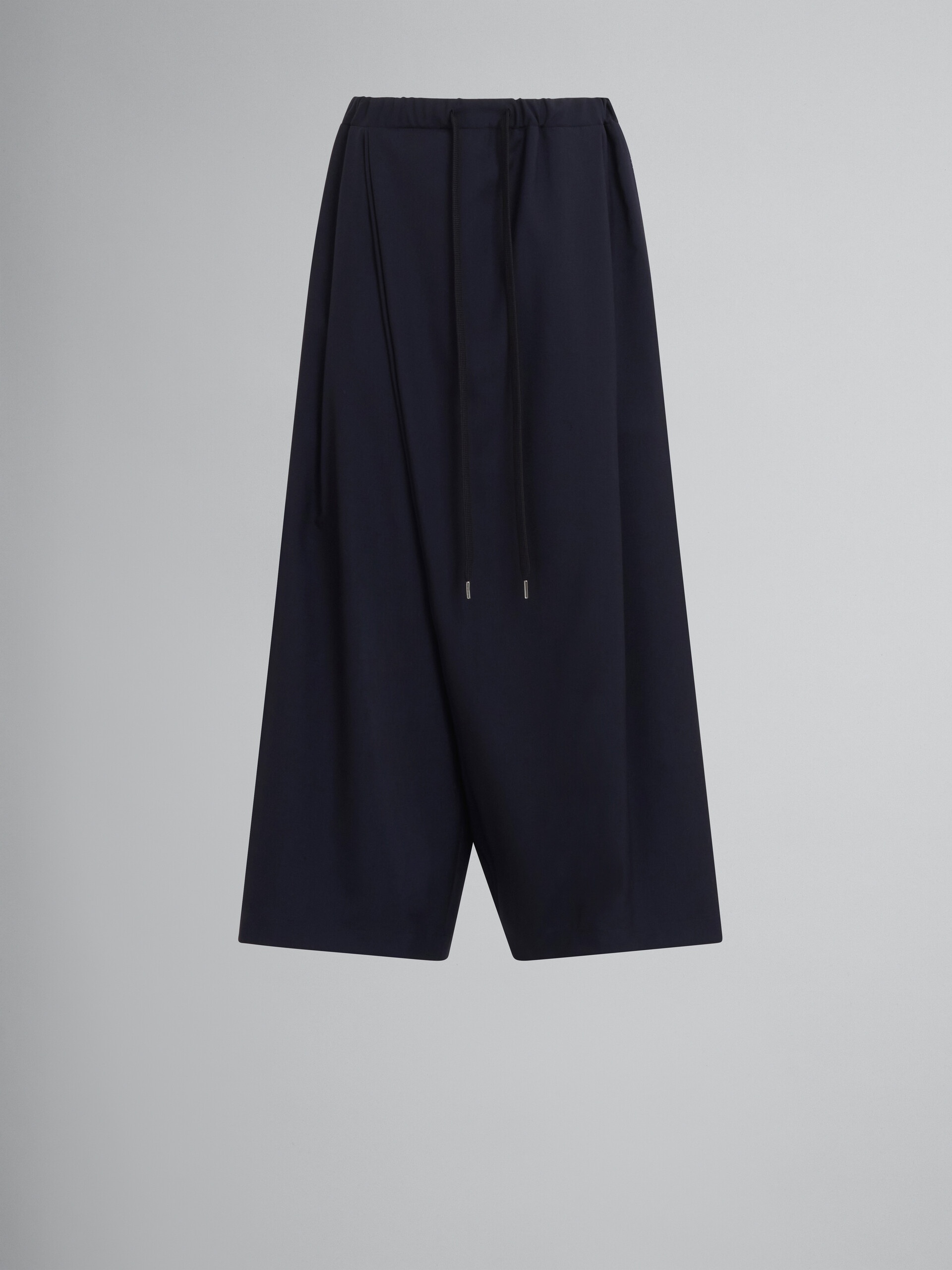 KARATE PANTS IN BLUE TROPICAL WOOL - 1