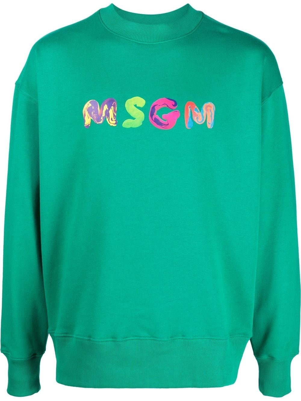 logo-print crew-neck sweatshirt - 1