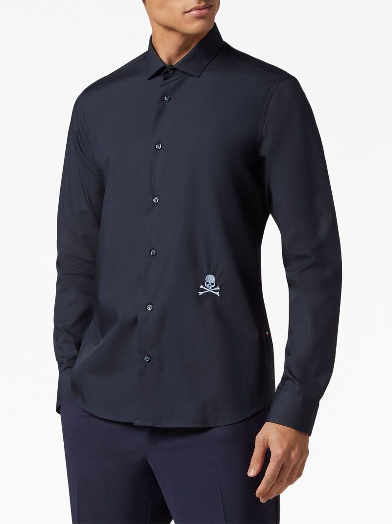 logo-embroidered cotton shirt 3