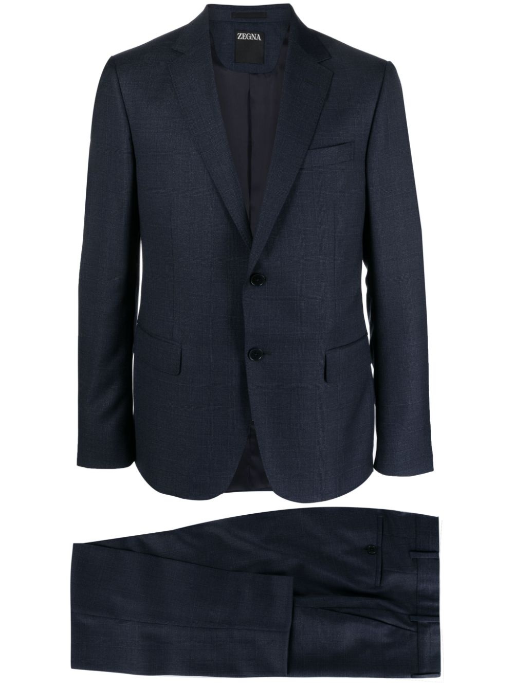 single-breasted wool suit - 1