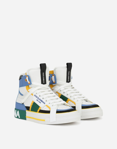 Dolce & Gabbana Calfskin Custom 2.Zero high-top sneakers with contrasting details outlook