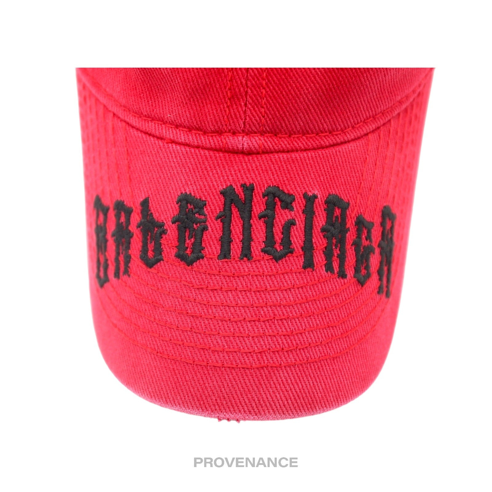 Balenciaga Tattoo Embroidered Logo Cap - Red - 6
