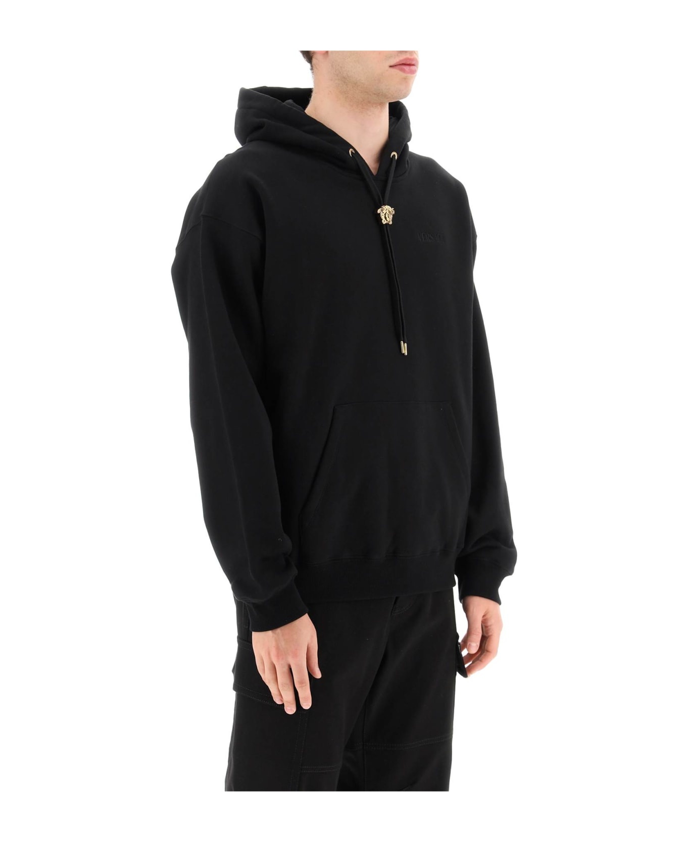 Black Cotton Sweatshirt - 2