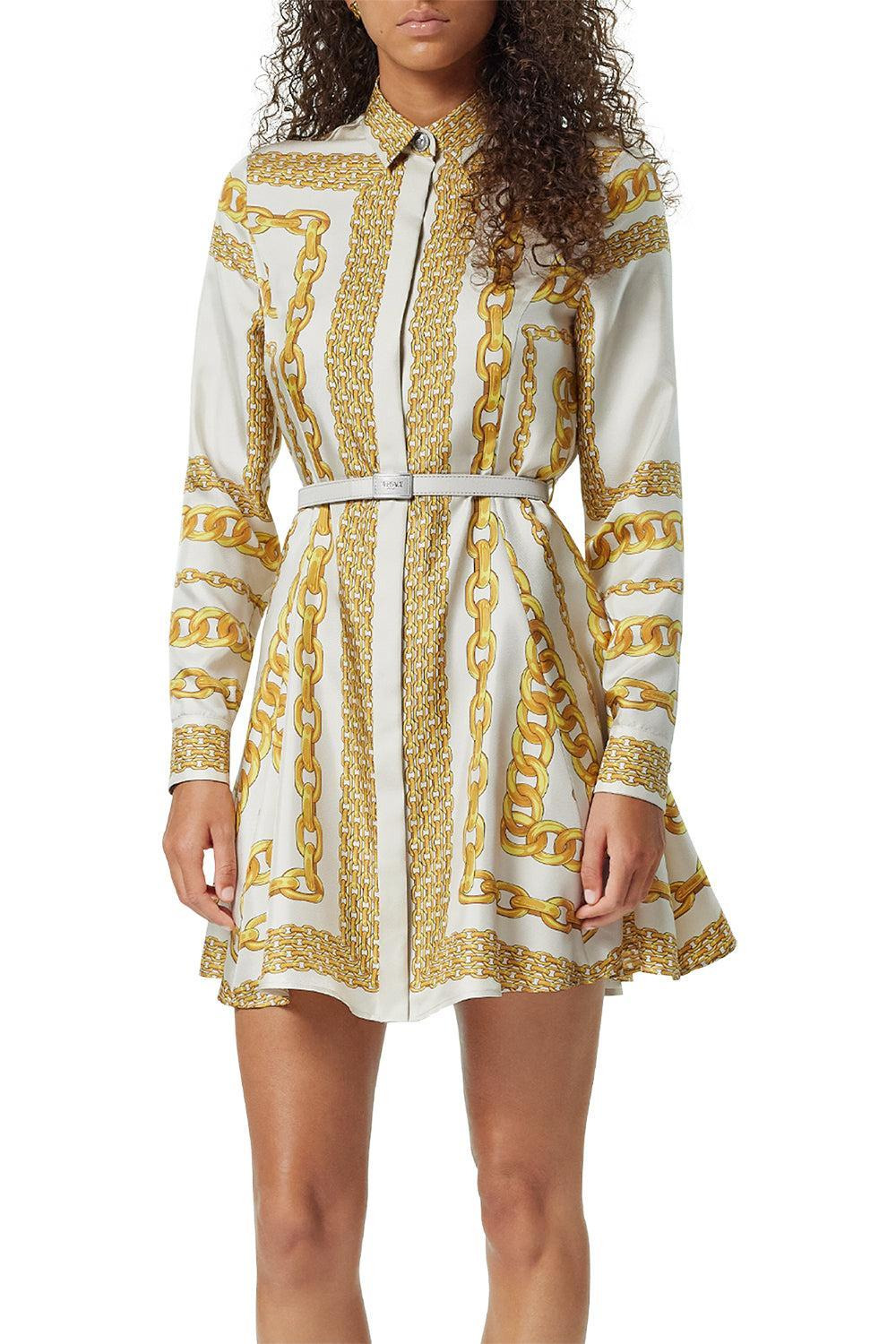 Treasure Shirt Dress - Bone Gold - 2