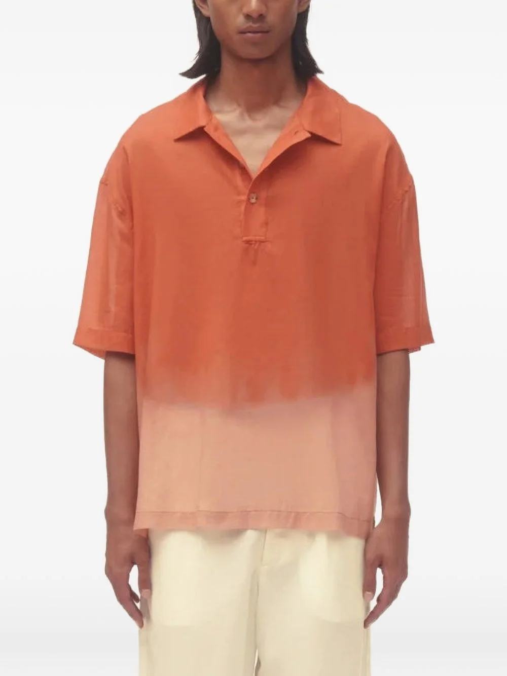 ombré-effect short-sleeve shirt - 1