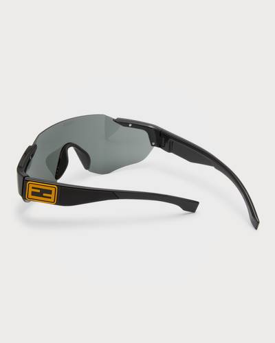 FENDI Men's FF-Logo Rimless Shield Sunglasses outlook