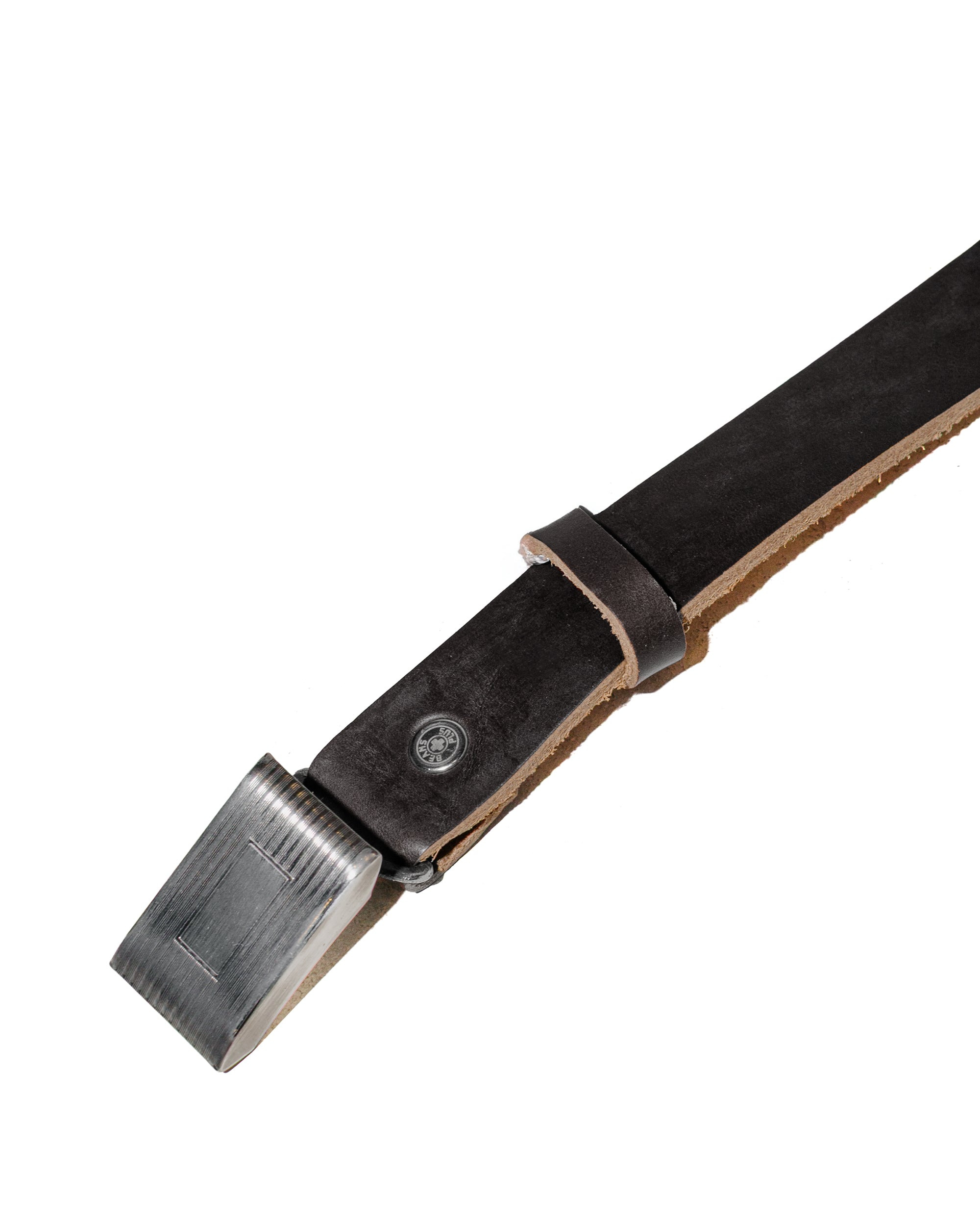 Plate Belt Horween Leather Black - 2