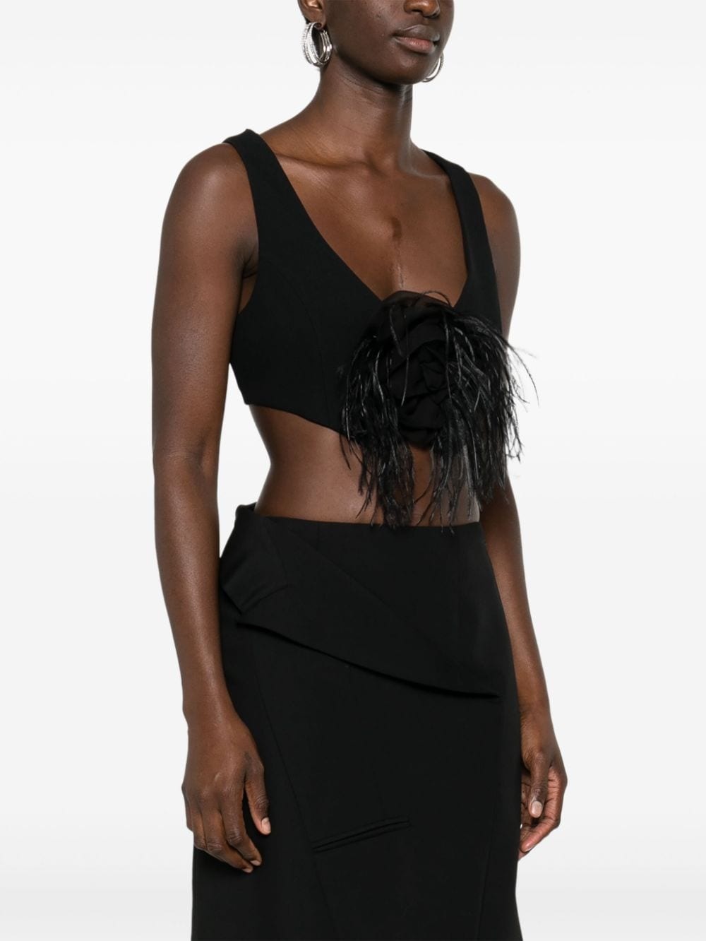 floral-appliqué top - 3