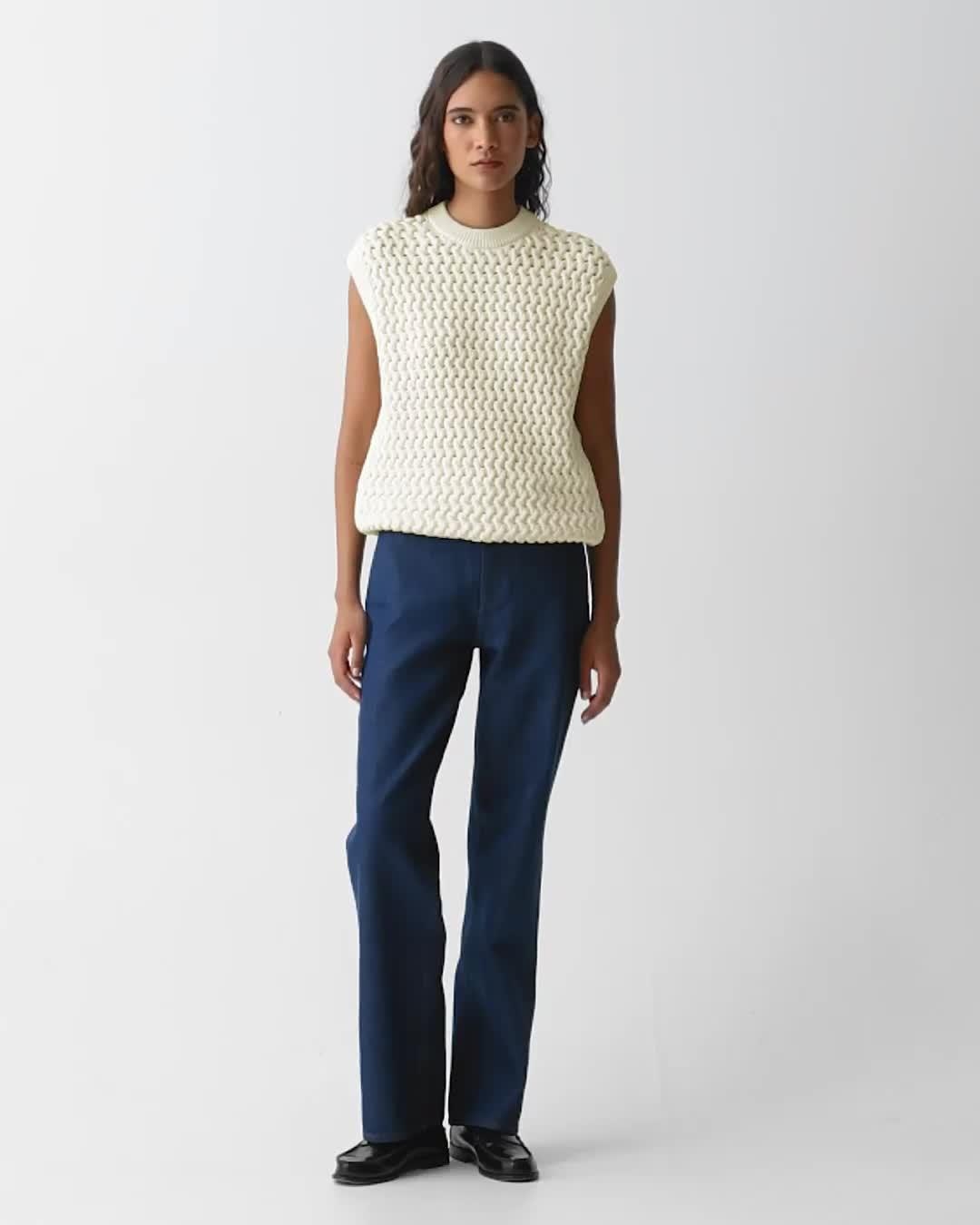 Sweater Vest in Rounded Cotton - 7