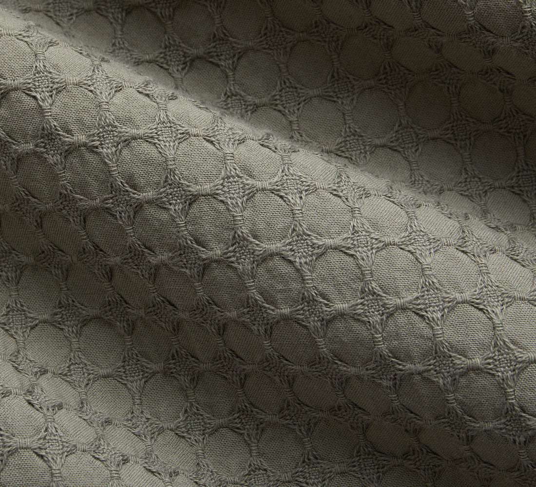 Resort Shirt - Olive Geo Weave - 4