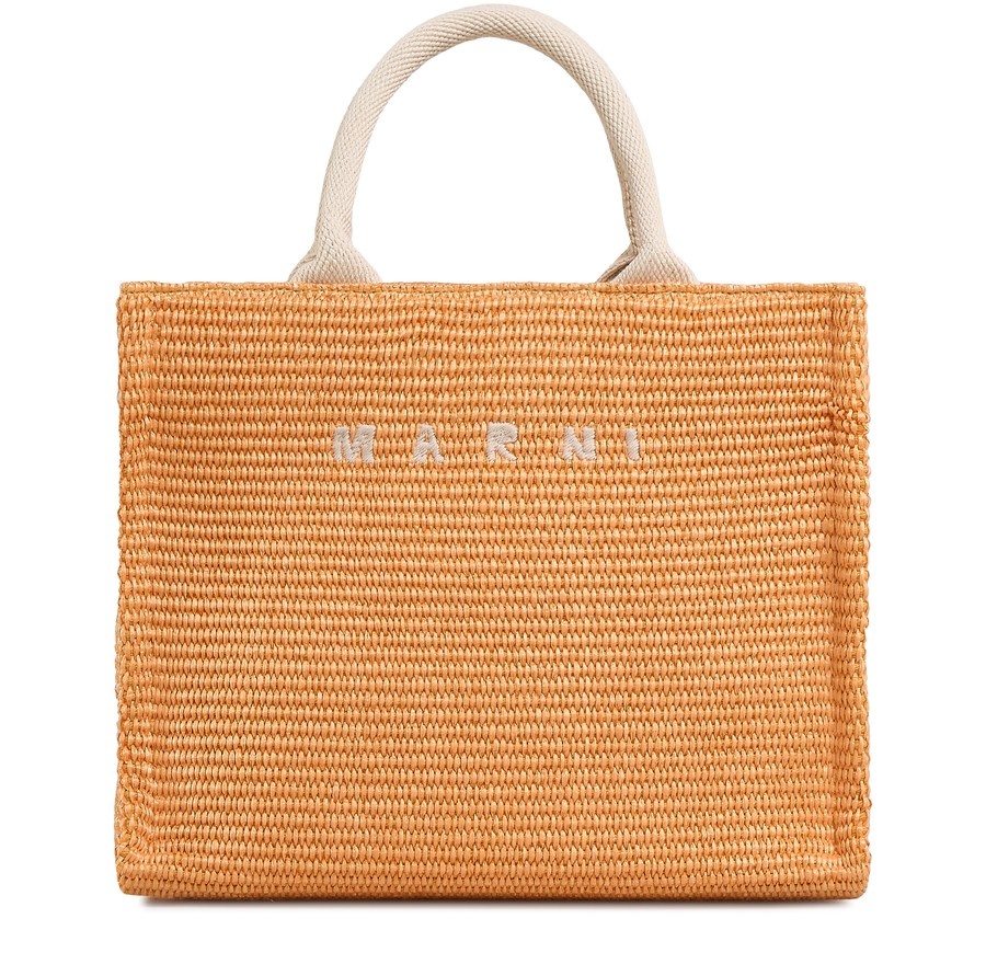 Raffia-Effect Small Tote Bag - 1