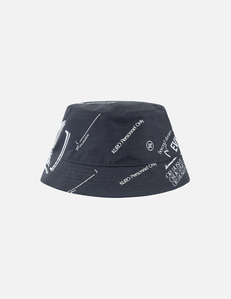 Slogan Embroidered and Logo Print Bucket Hat 3