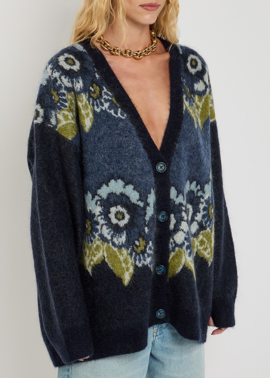 Alemais Madalena Floral-intarsia Knit Cardigan - 5