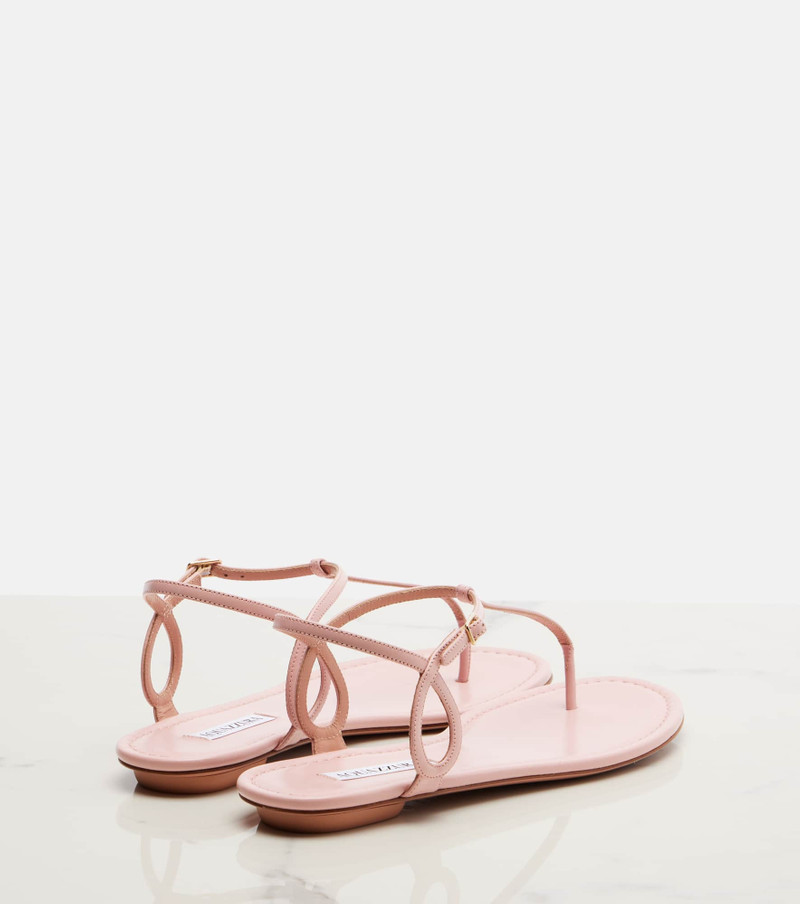 AQUAZZURA Almost Bare leather thong sandals outlook