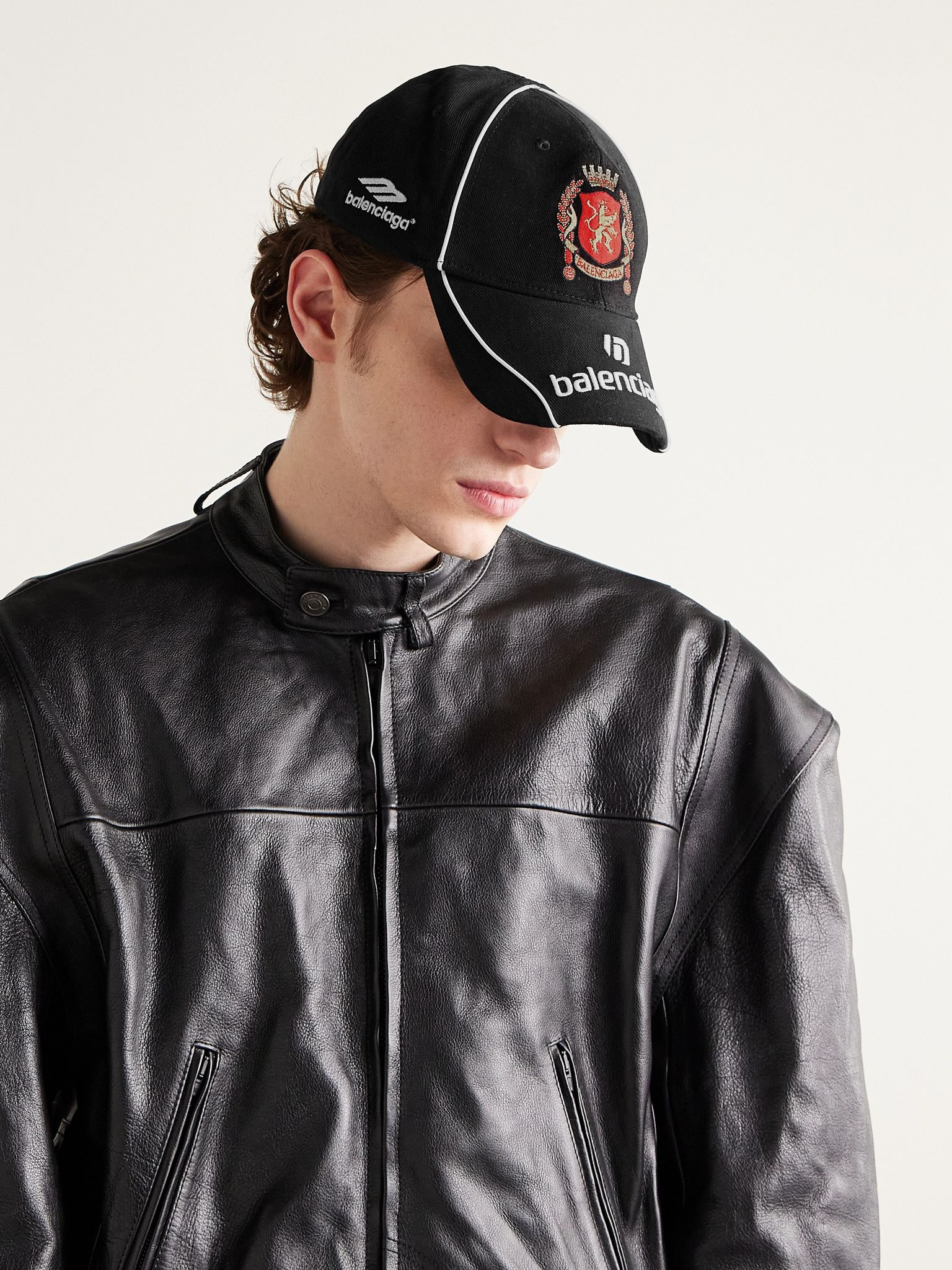 Logo-Embroidered Cotton-Twill Baseball Cap Black - 2