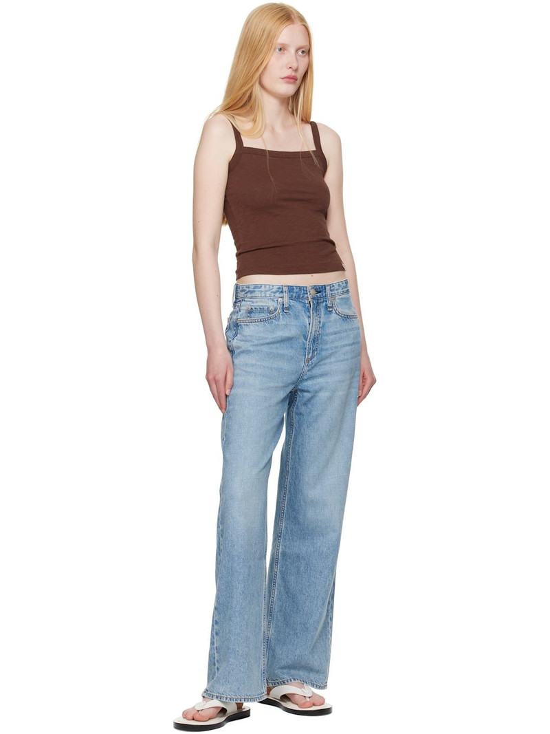 rag & bone Brown 'The Slub Square Neck' Tank Top outlook