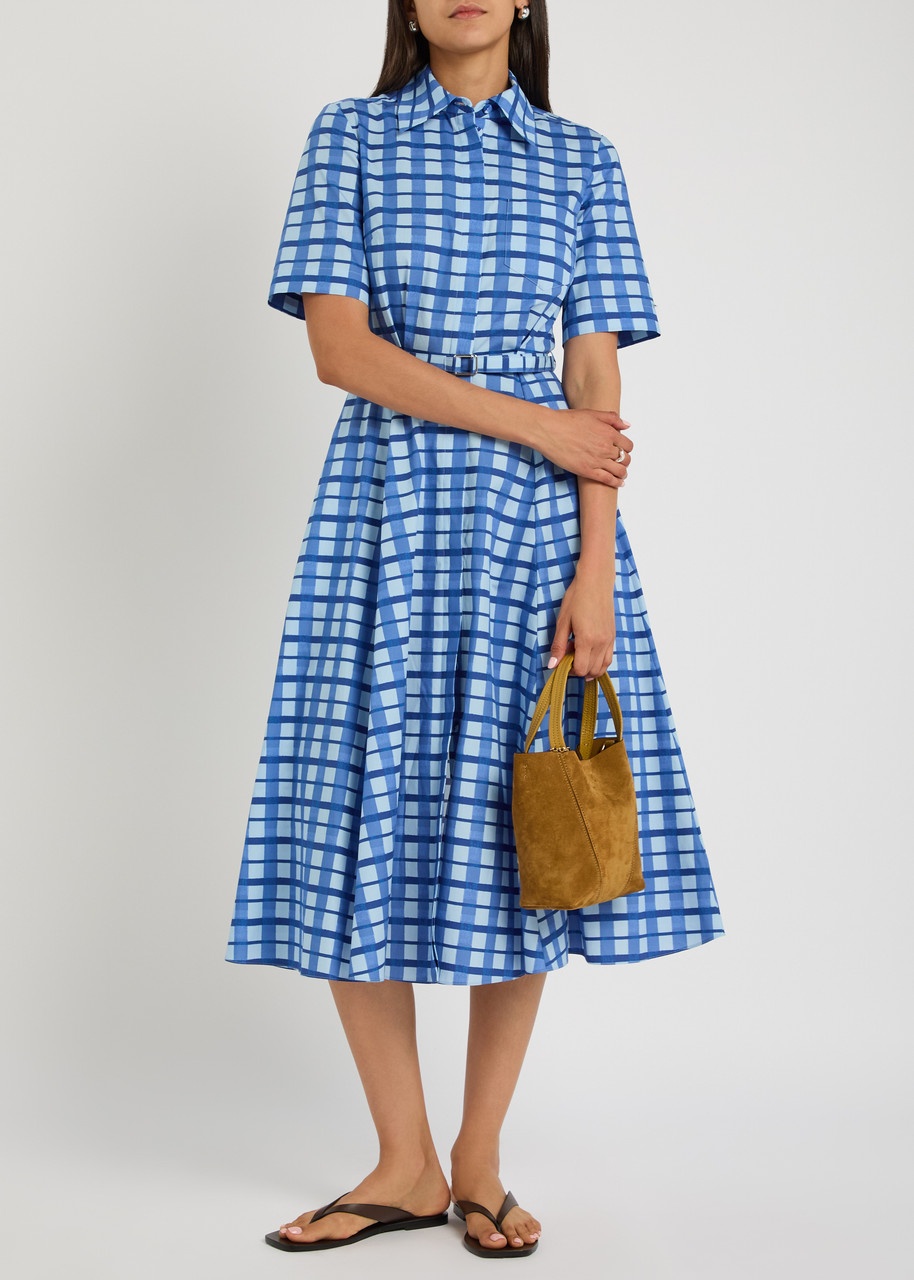 Emilia Wickstead Rubie Checked Cotton Midi Shirt Dress - 4