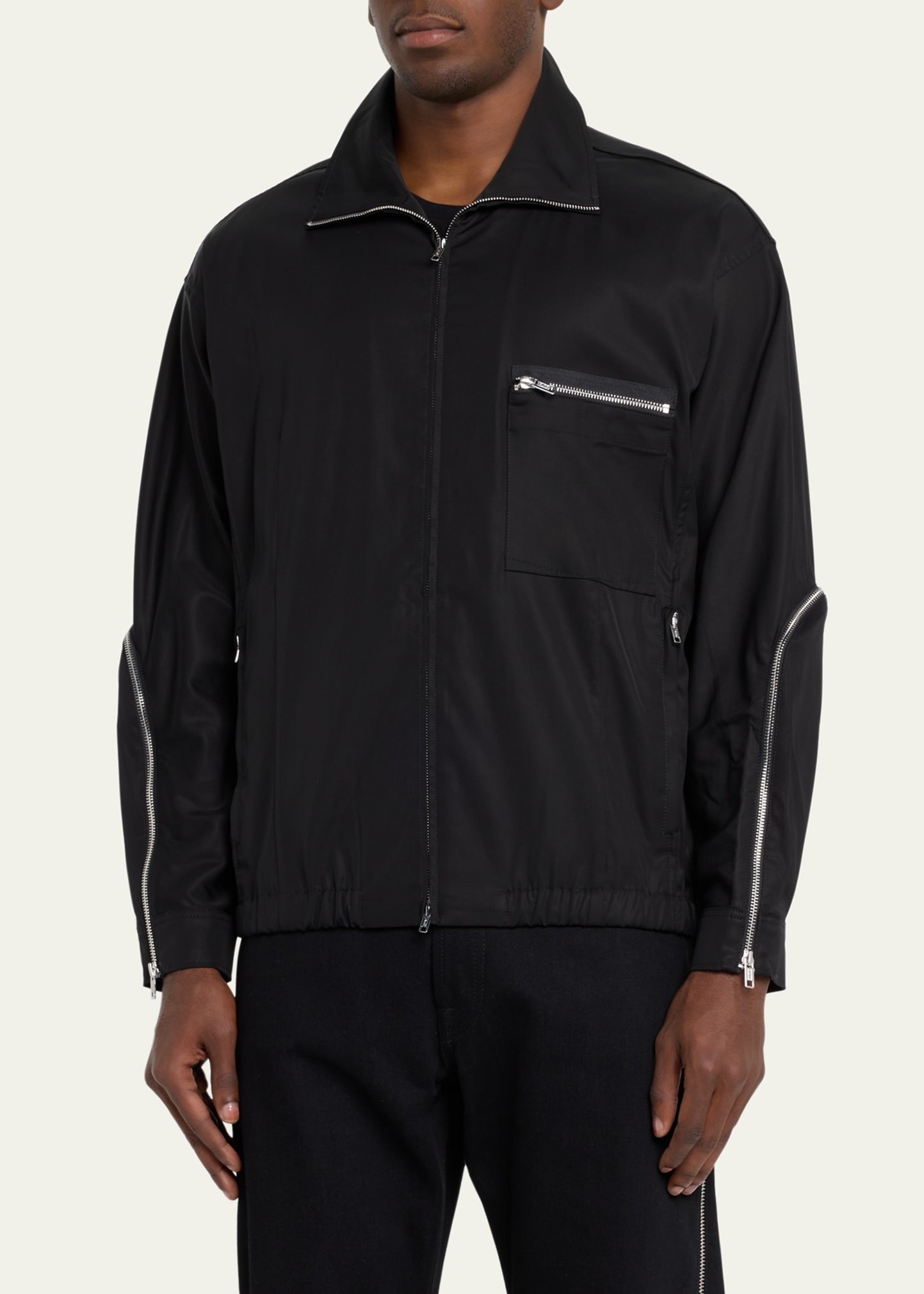 Men's Curve-Zip Blouson Jacket - 4