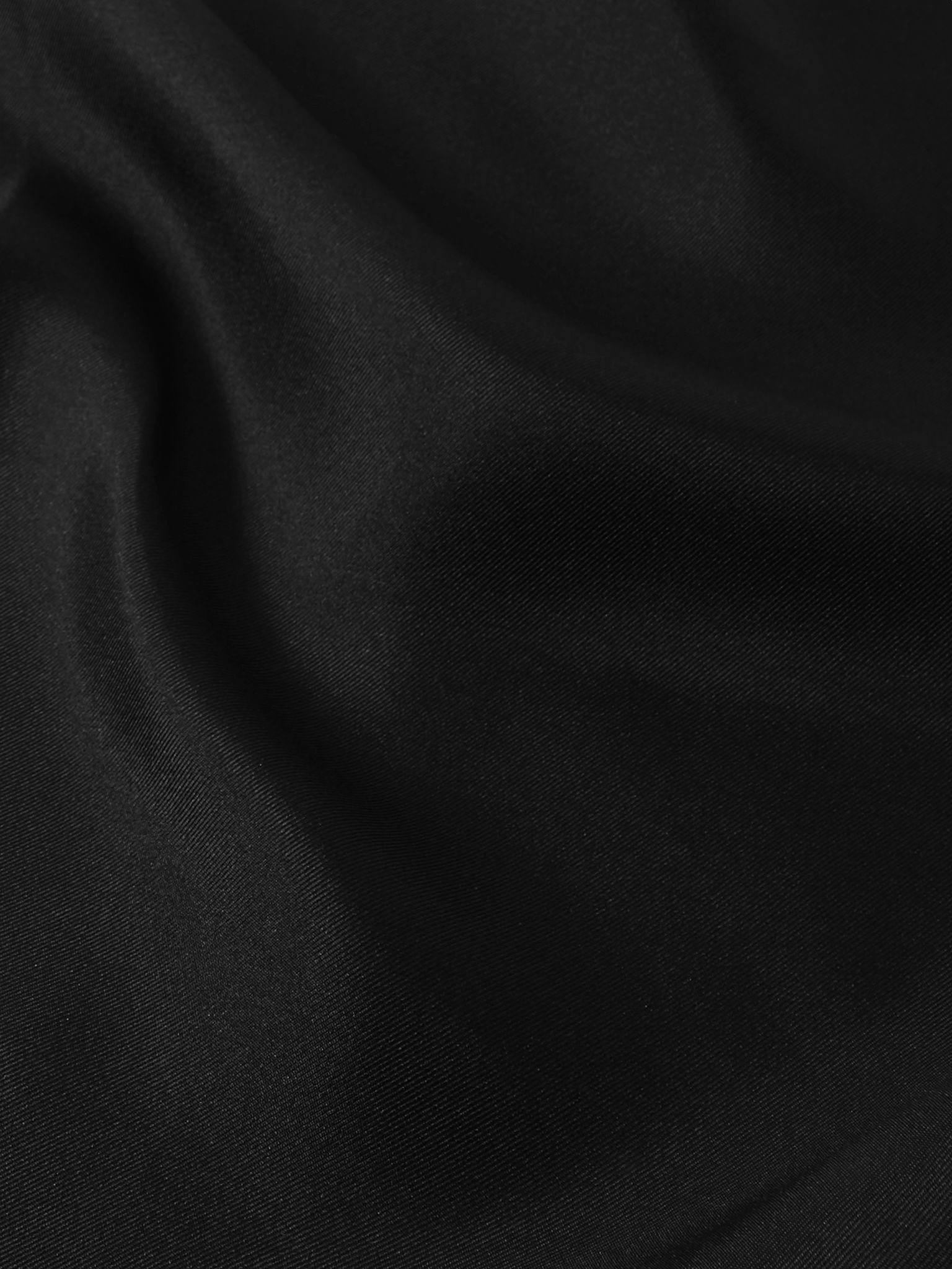 Silk-Twill Pocket Square Black - 3