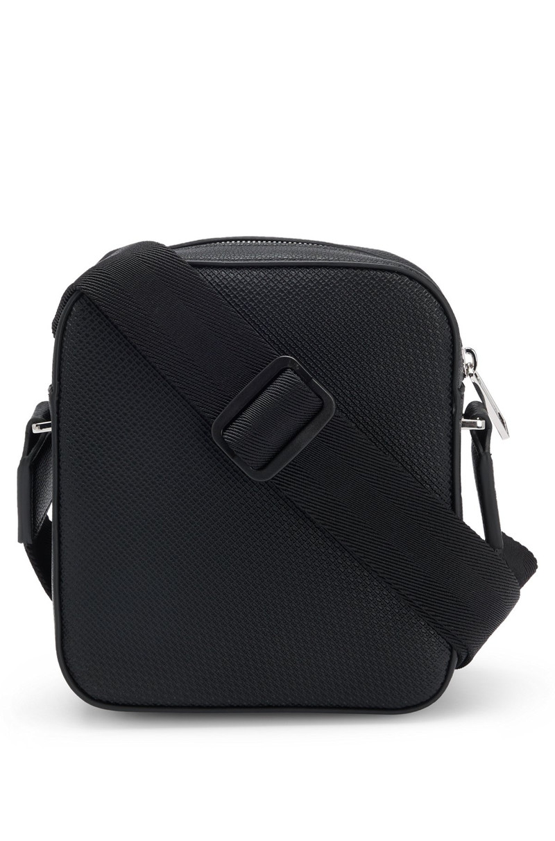 BOSS REPORTER BAG IN FAUX LEATHER WITH MONOGRAM-EMBOSSED PANELS outlook