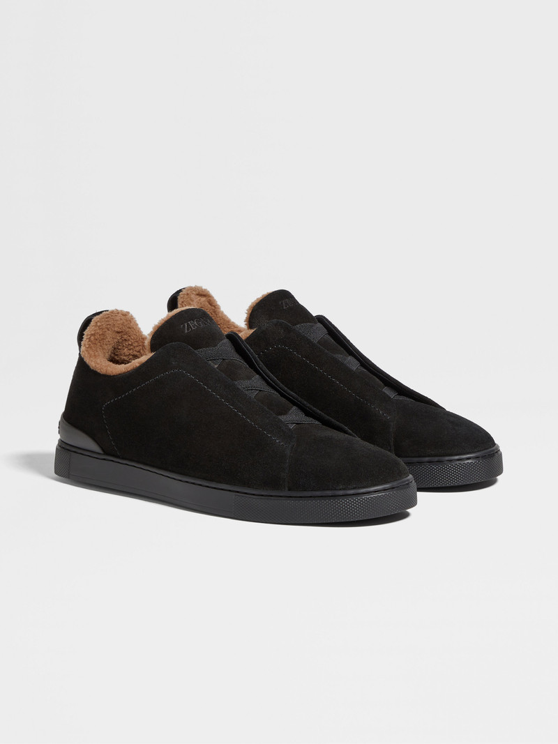 BLACK SUEDE TRIPLE STITCH™ SNEAKERS 1