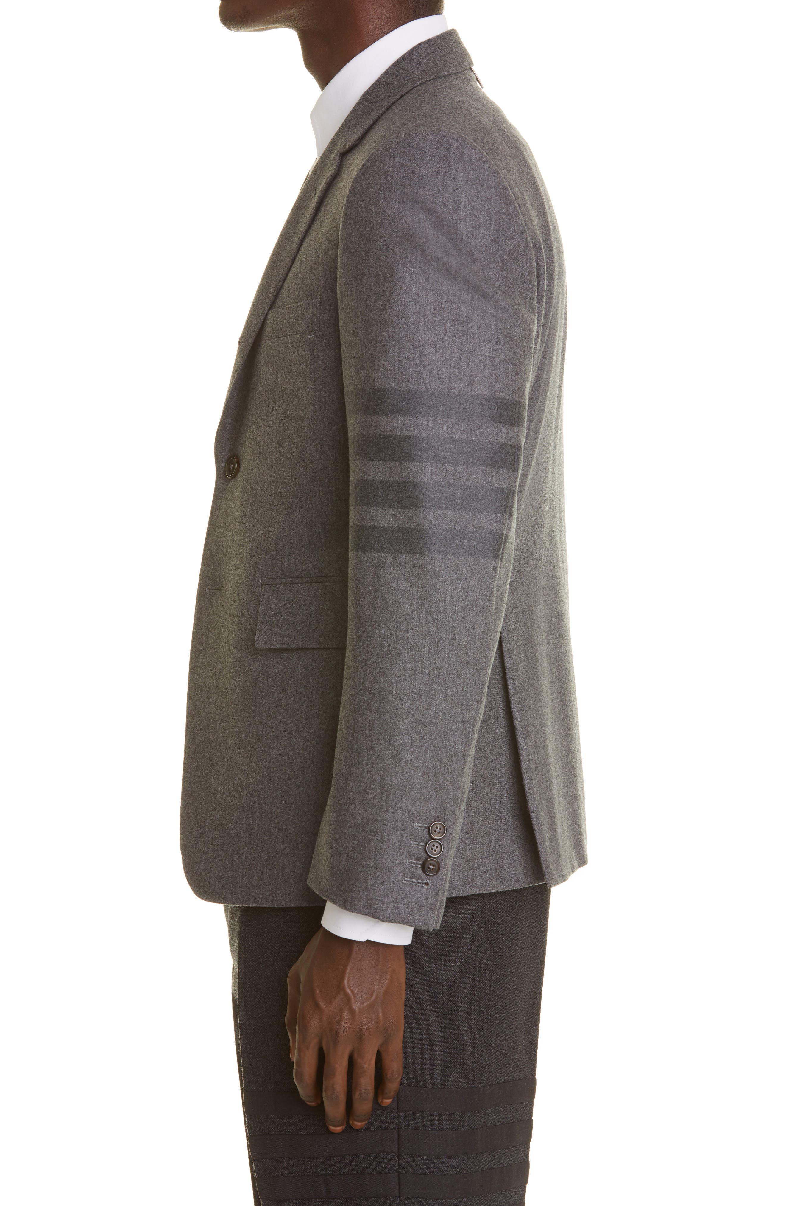 4-Bar Wool & Cashmere Flannel Sport Coat - 3