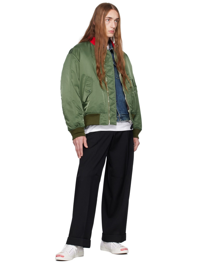 Khaki fragment design Edition Reversible Bomber Jacket 5
