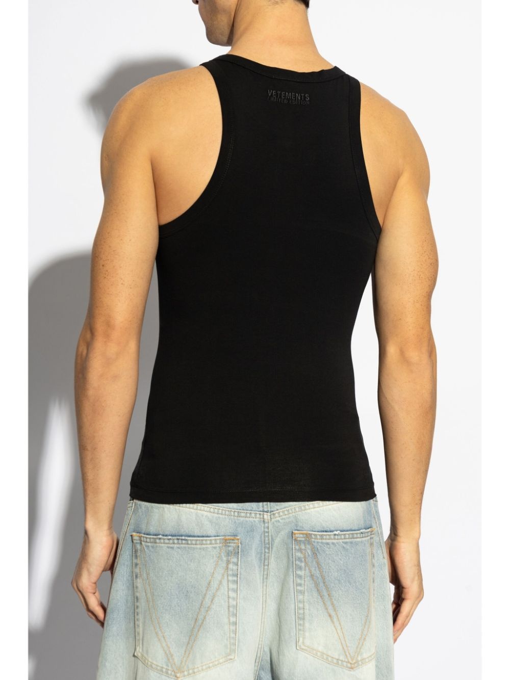 logo-embroidered stretch-cotton tank top - 4