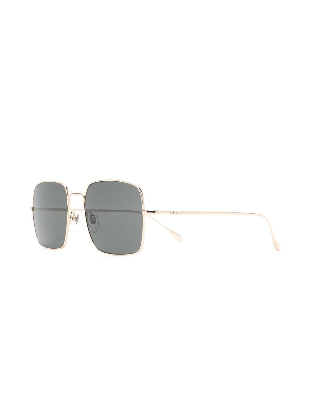 logo-engraved square-frame sunglasses - 2