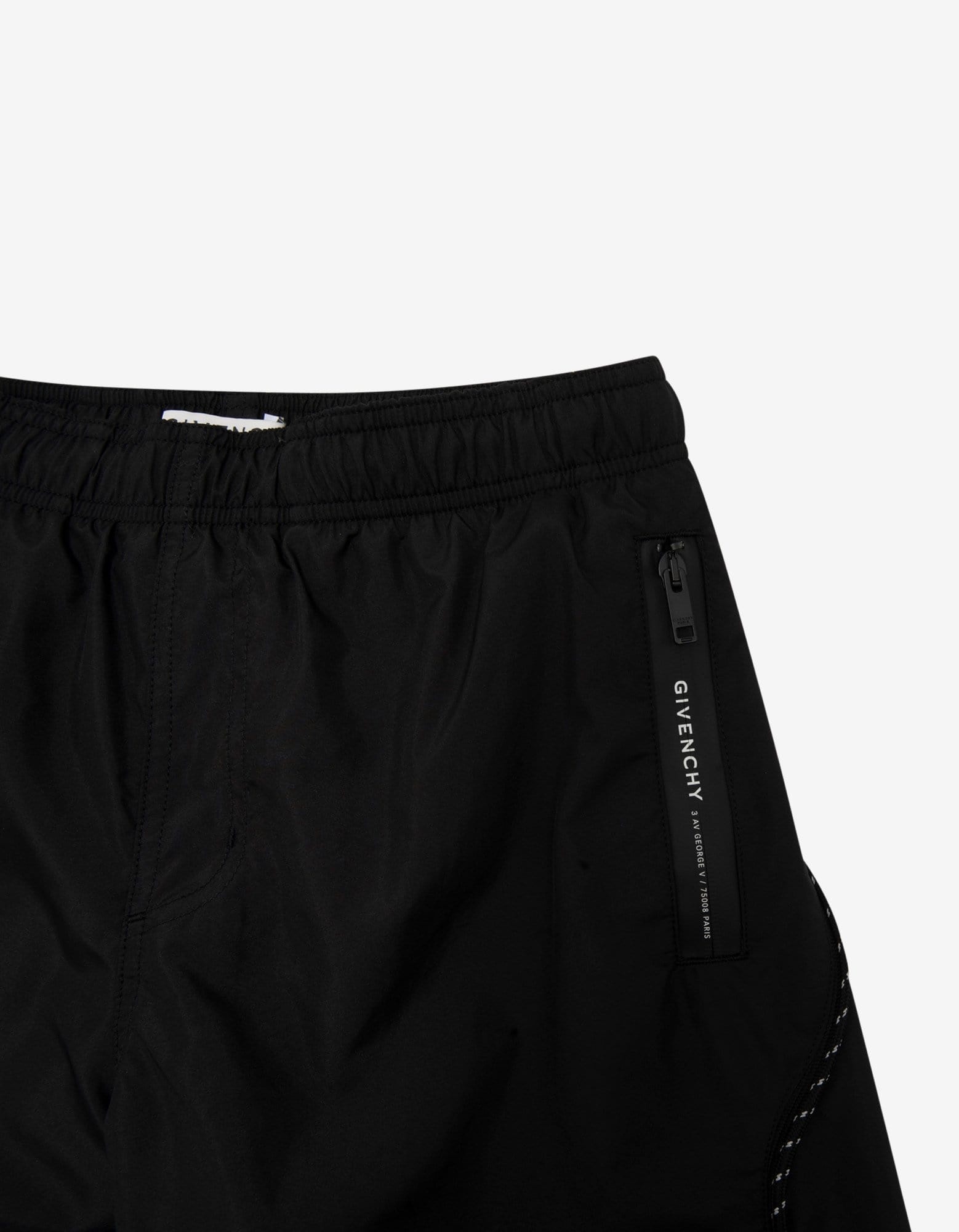 Black Lace Detail Swim Shorts - 3