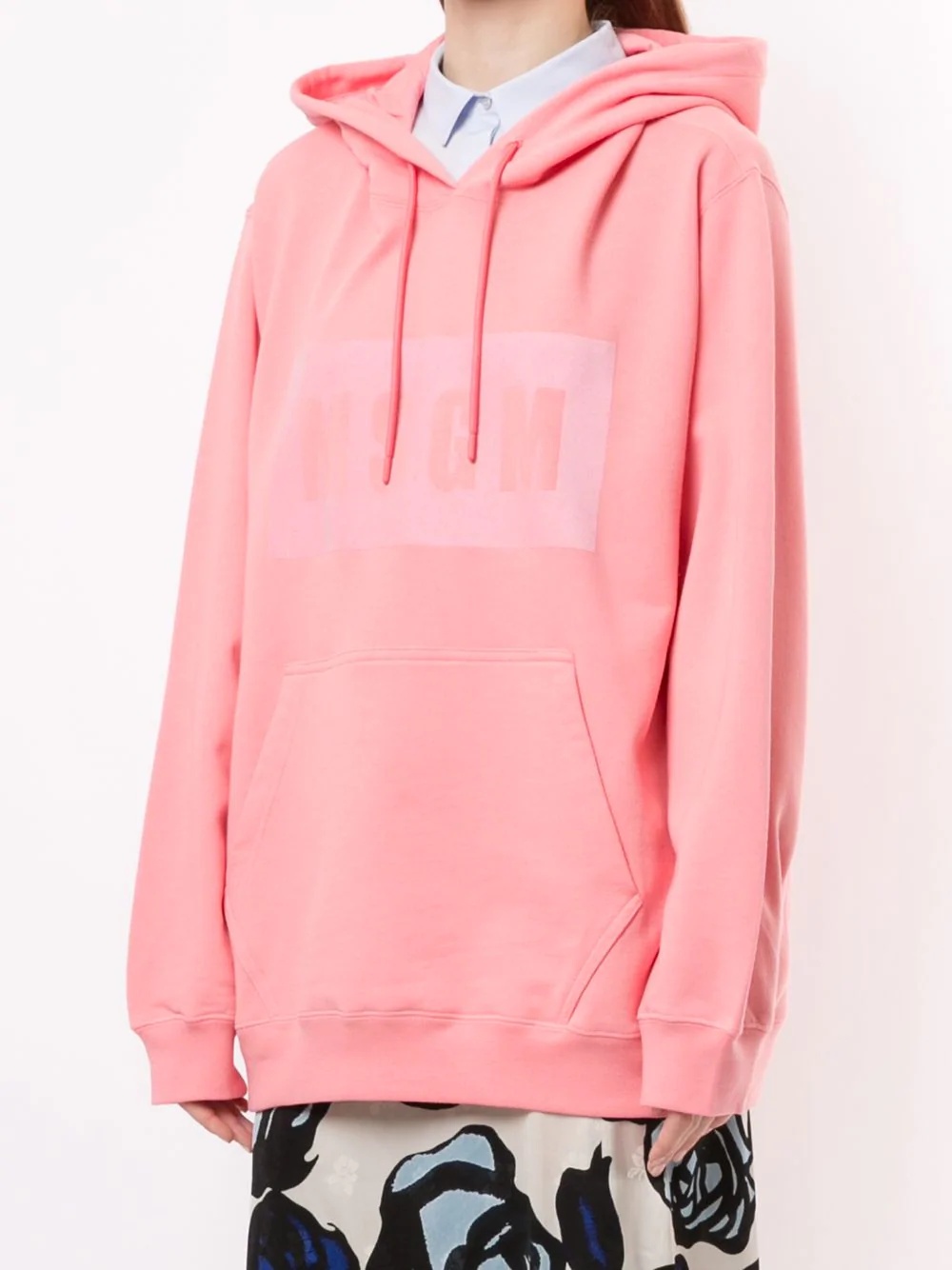 box logo print hoodie - 3