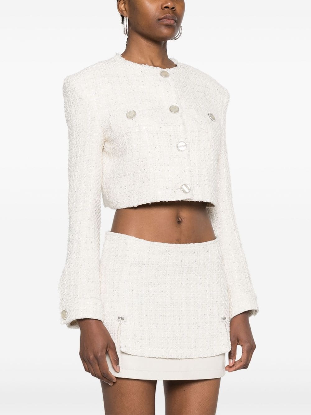 cropped tweed jacket - 3