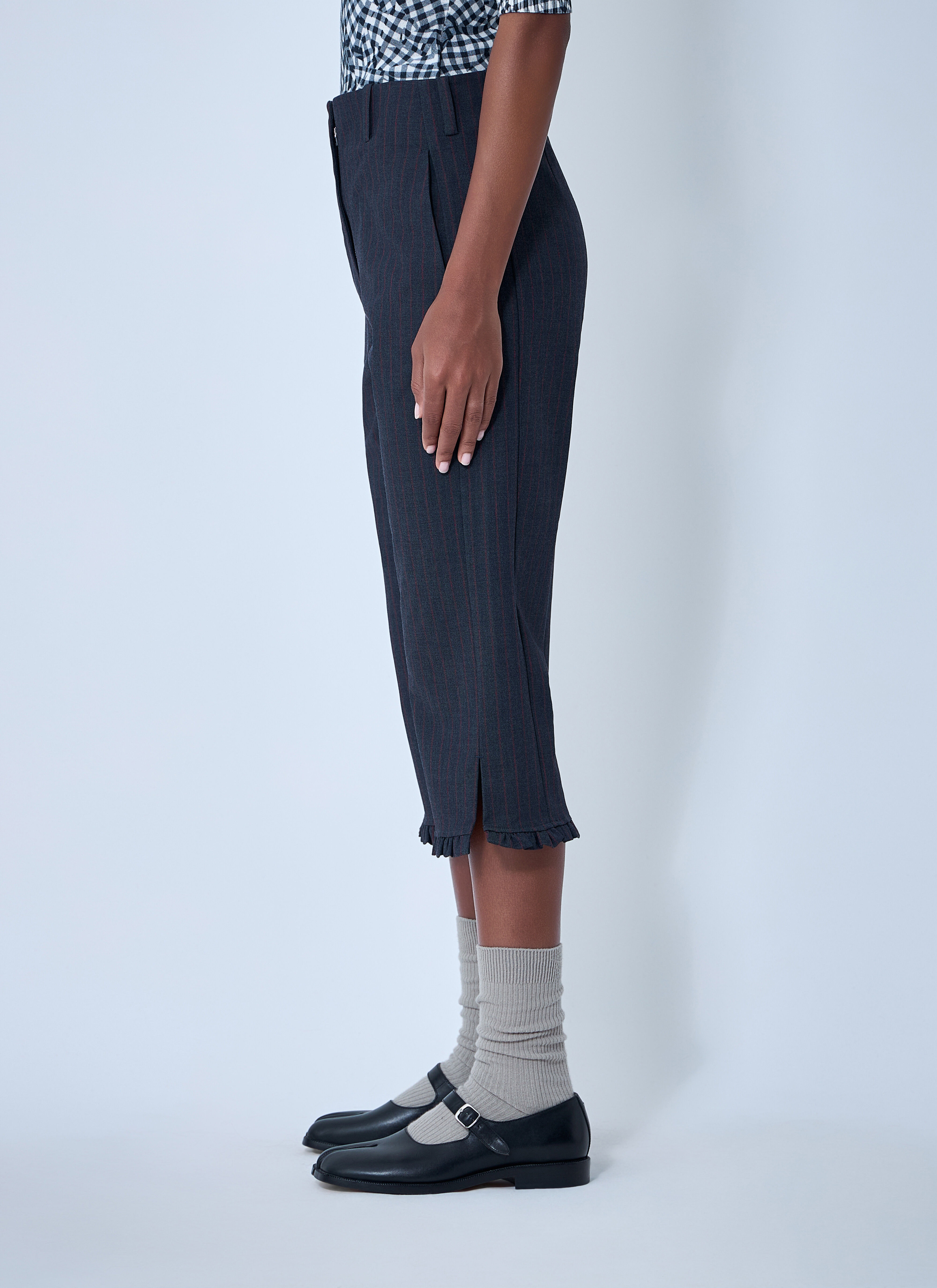 Stretch Stripe Capri Pants - 3
