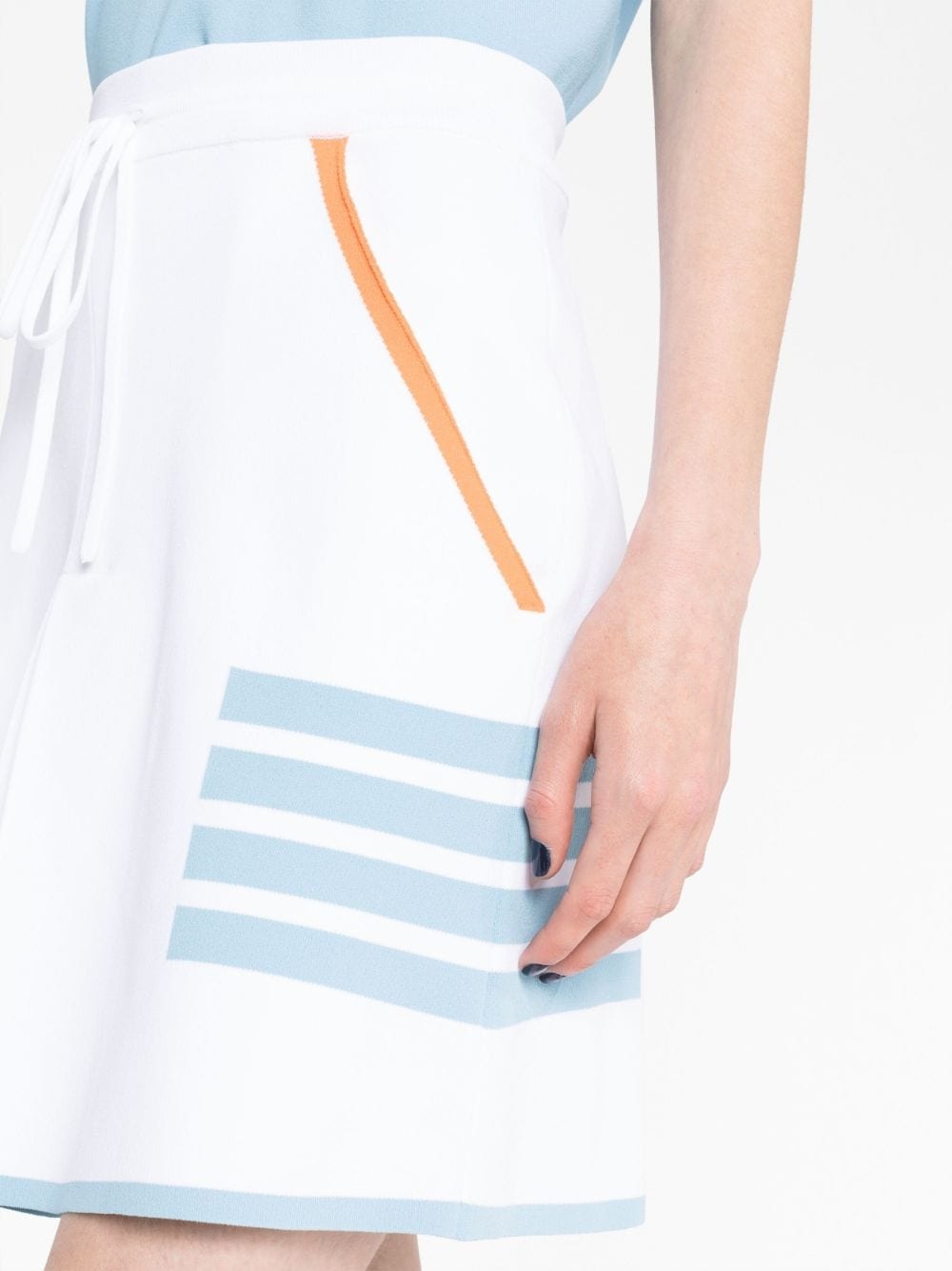 4-Bar Stripe box pleat miniskirt - 3