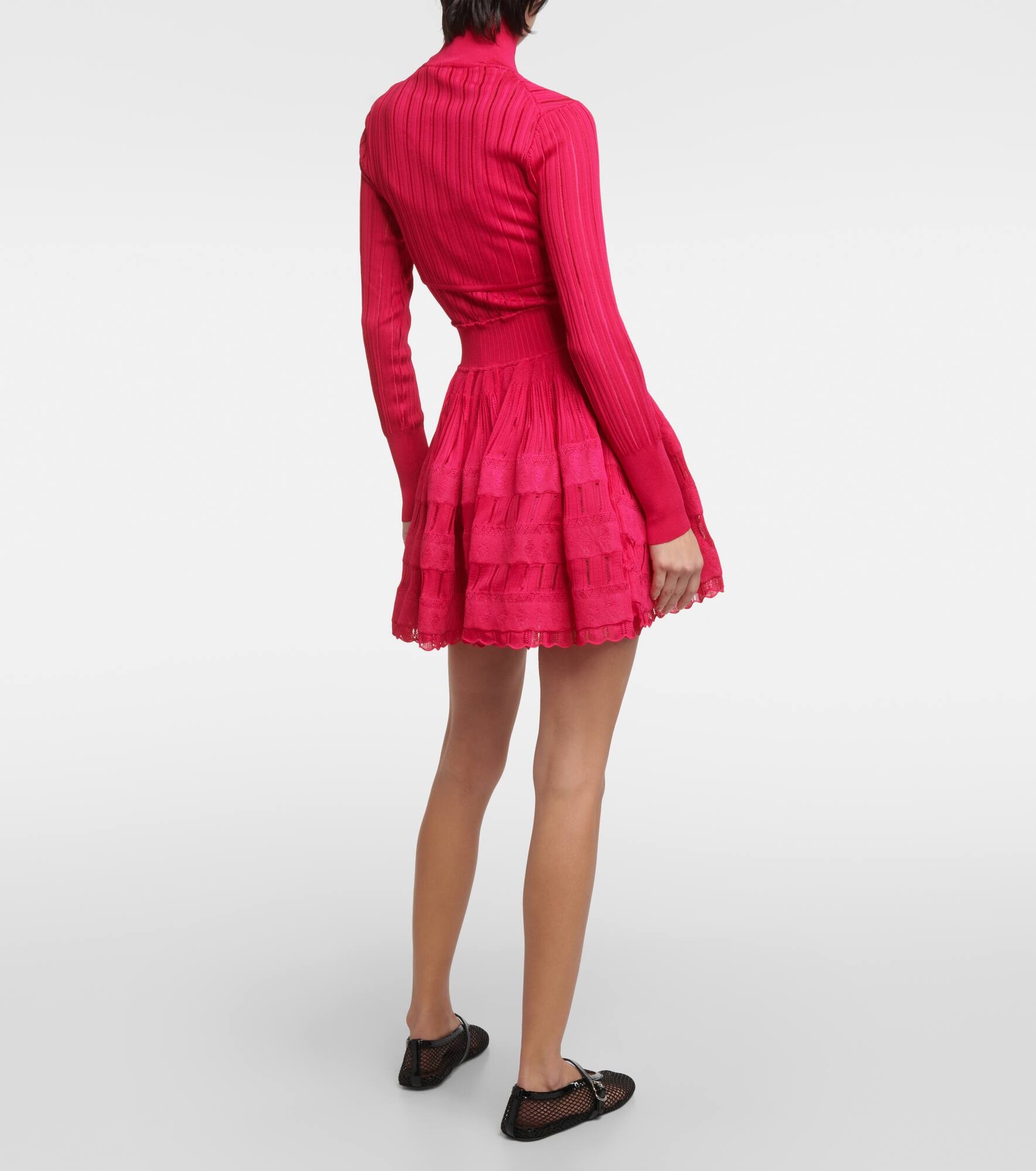 Crinoline cropped mockneck cardigan - 3