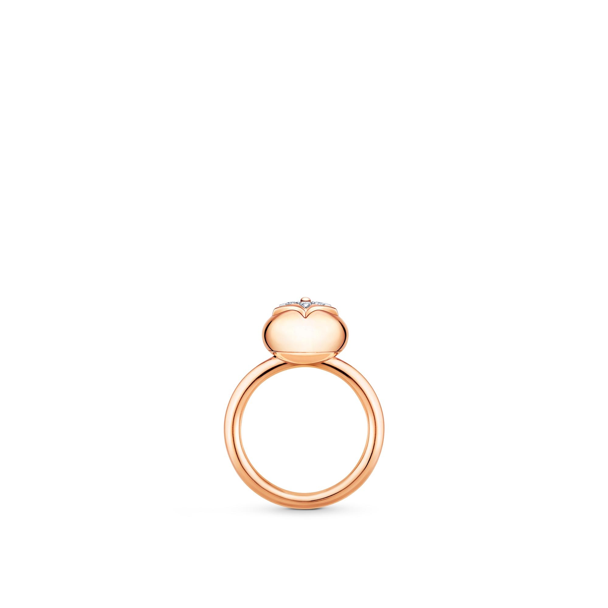 B Blossom Ring, Pink Gold, White Gold And Diamonds - 2