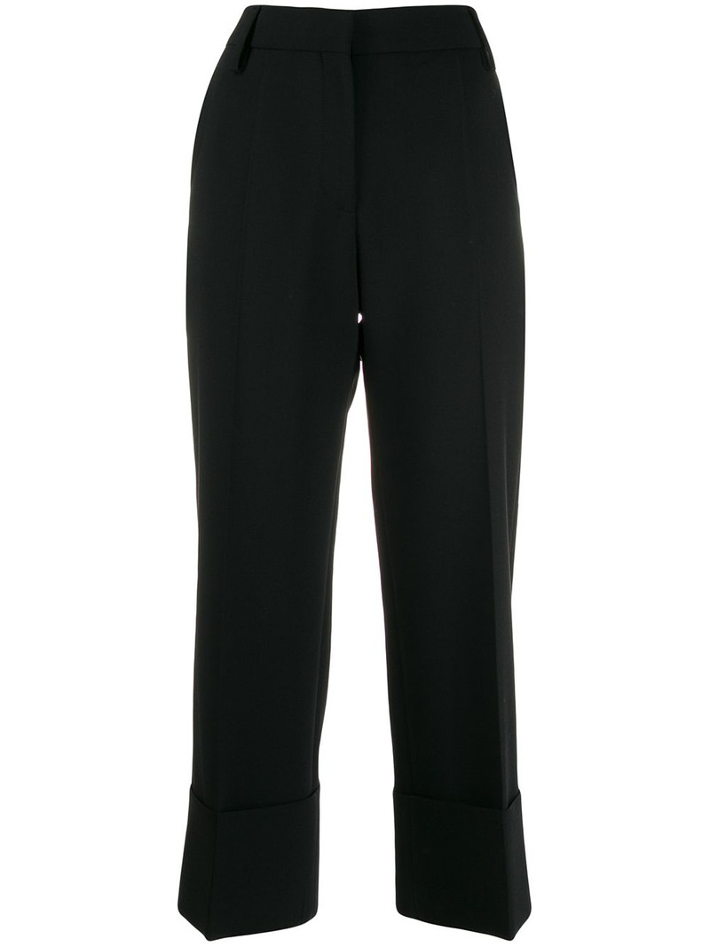 pleated cropped trousers 1