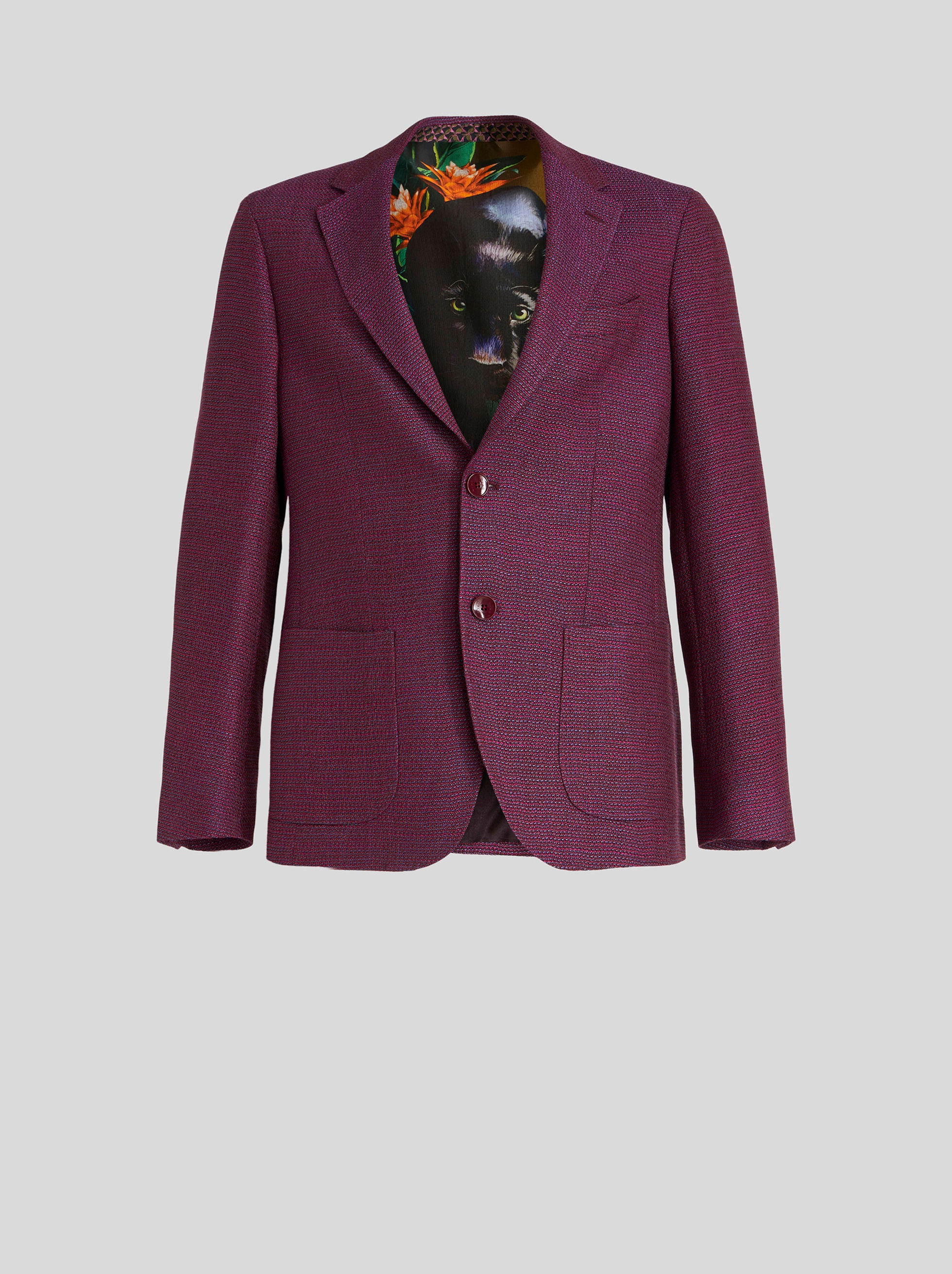 TAILORED WOOL AND SILK JACKET - 1