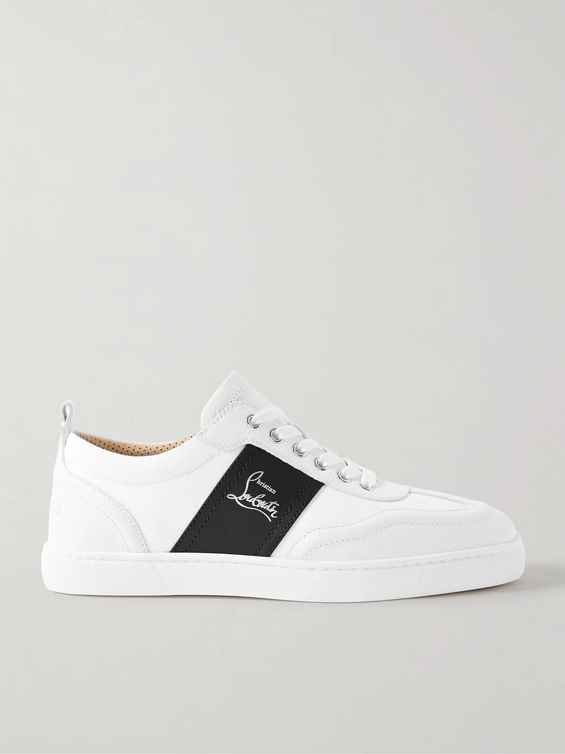 Retero Full-Grain Leather-Trimmed Canvas Sneakers - 1