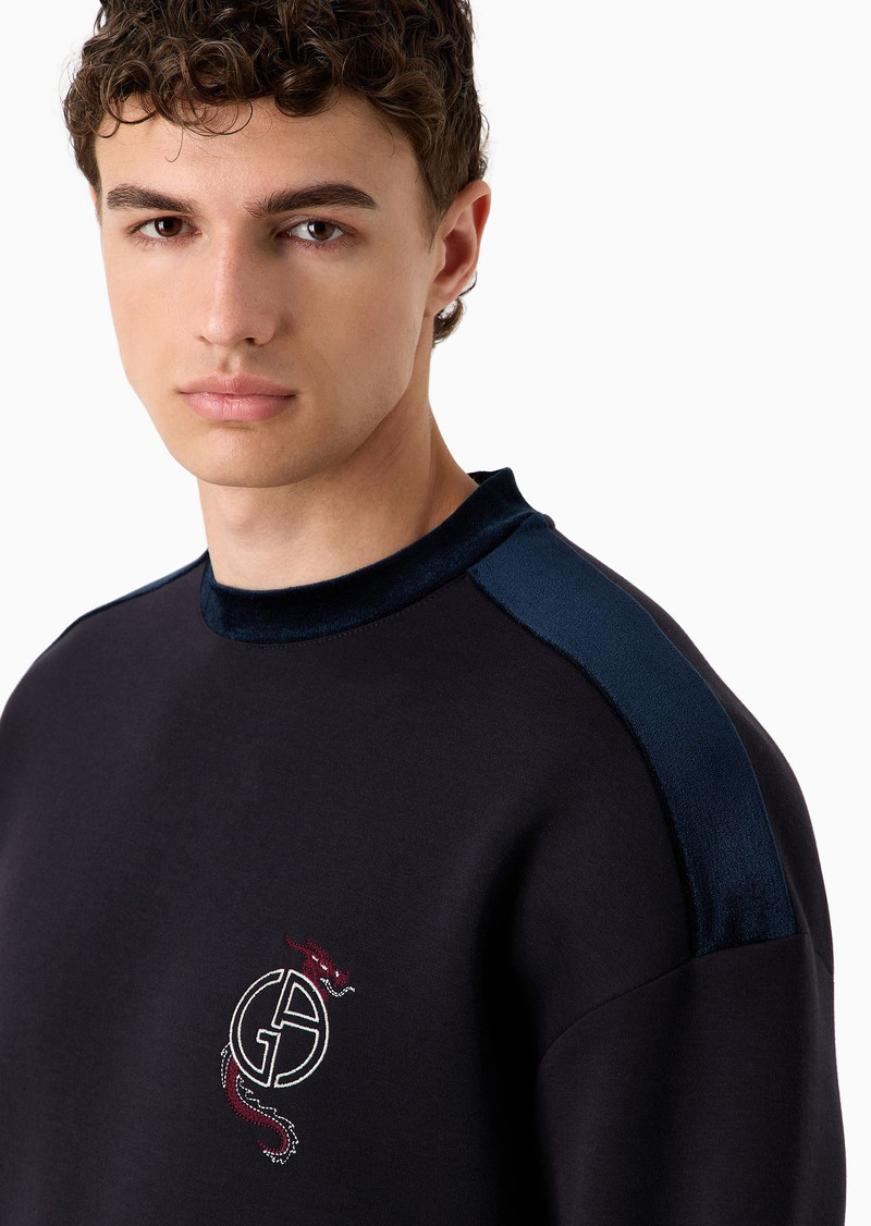 Cotton-jersey crew-neck sweatshirt 5
