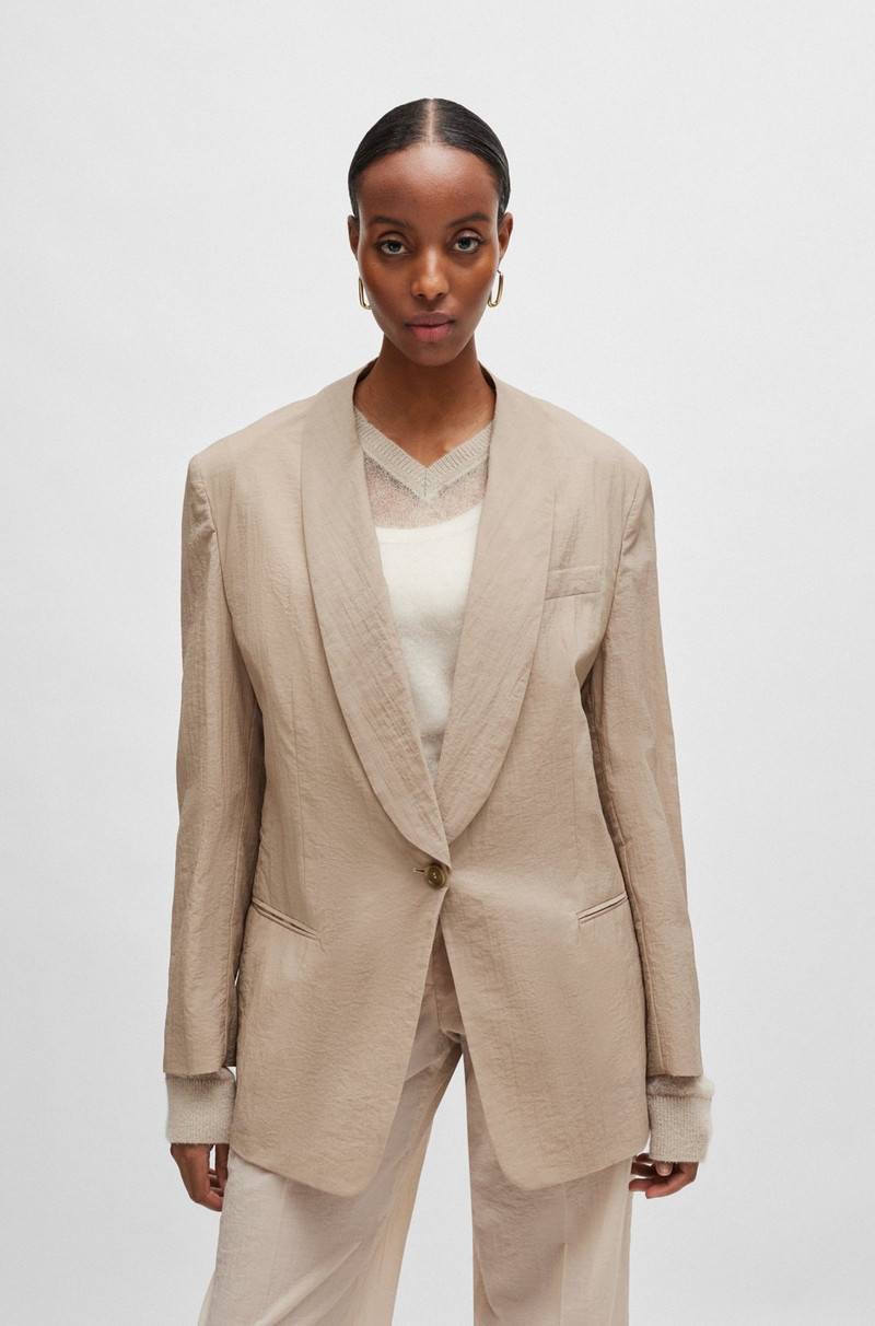 SINGLE-BUTTON JACKET WITH SHAWL LAPELS 2