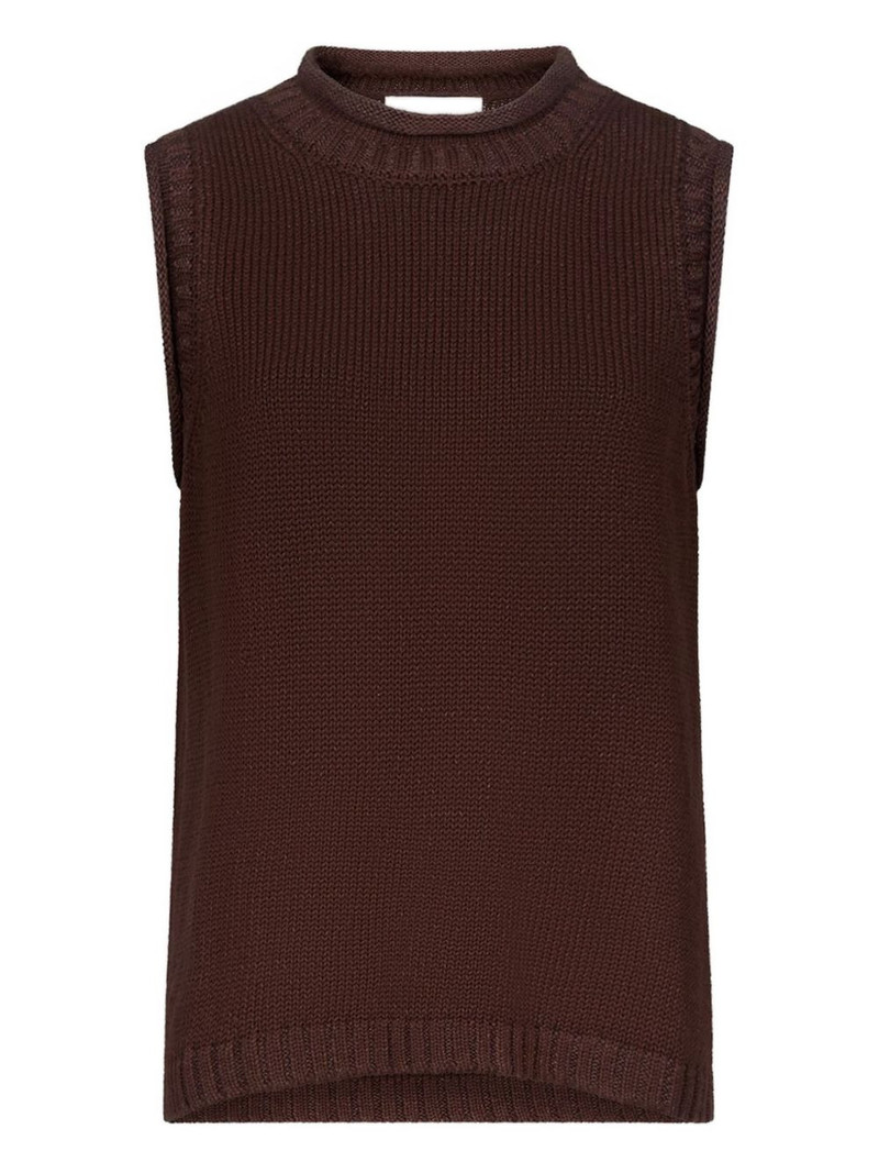 Effy rolled collar ribbed top 1