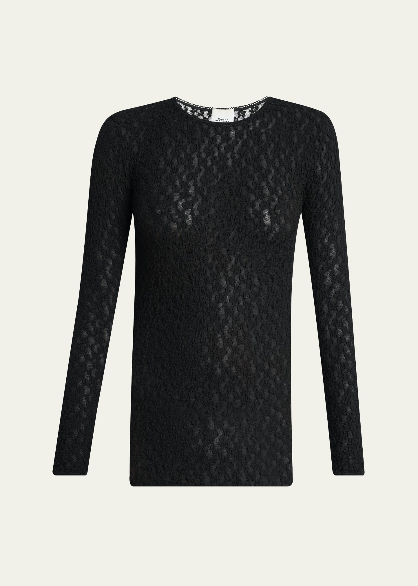 Gaelle Floral Stretch Lace Top - 1