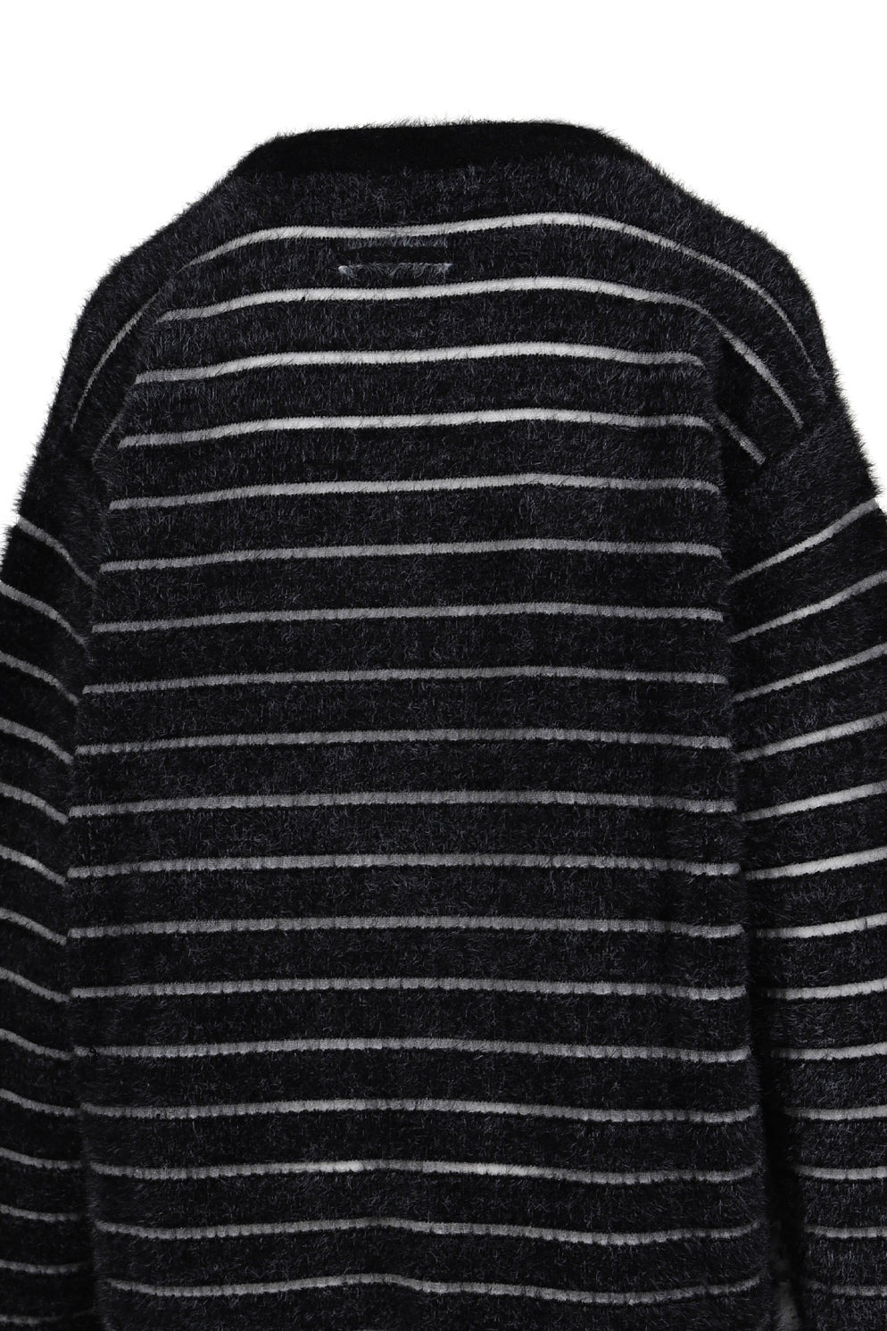 "GAULTIER" CREW NECK OVERSIZED SWEATER / BLK/WHT - 9