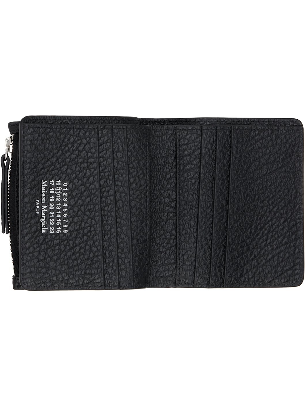 Black Leather Flap Wallet - 3
