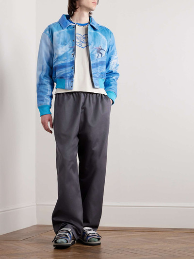 ERL Printed Leather Blouson Jacket outlook