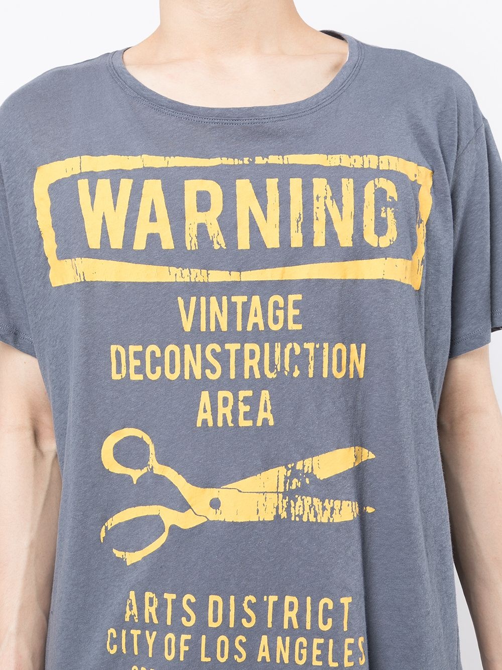 Warning-prnt T-shirt - 5